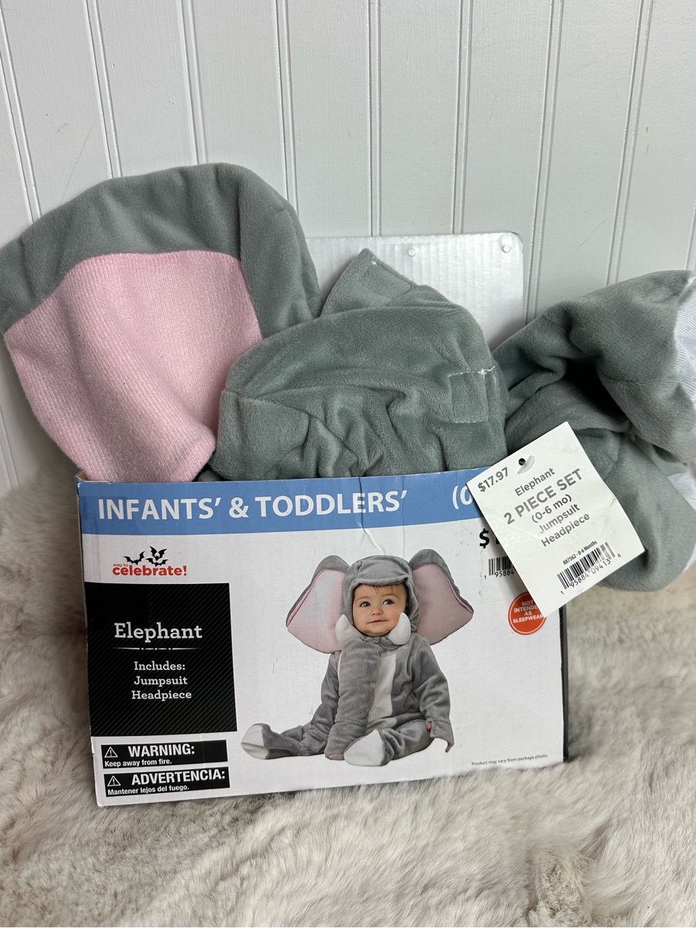 Infant & Toddler Elephant 2-Piece Costume Set - Gray with Pink… 0-6 months